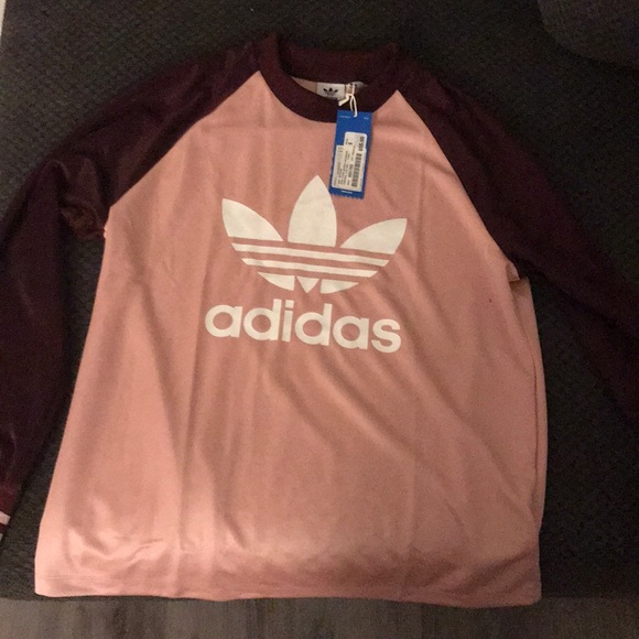Pink Adidas L/S Tee - Picture 1 of 2